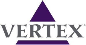 A purple triangle with the word " vertex ".